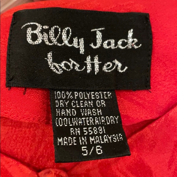 Billy Jack For Her Vintage Red Dress - Picture 7 of 7